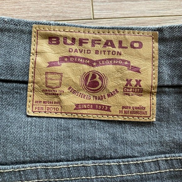 Vintage Buffalo Jeans David Bitton Driven Dyed Gray Men's Size 33x32 - Picture 2 of 15